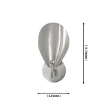 Dimension drawing of the Luna Sculptural Petal Wall Sconce showing an overall height of 11.7 inches and width of 6.2 inches.