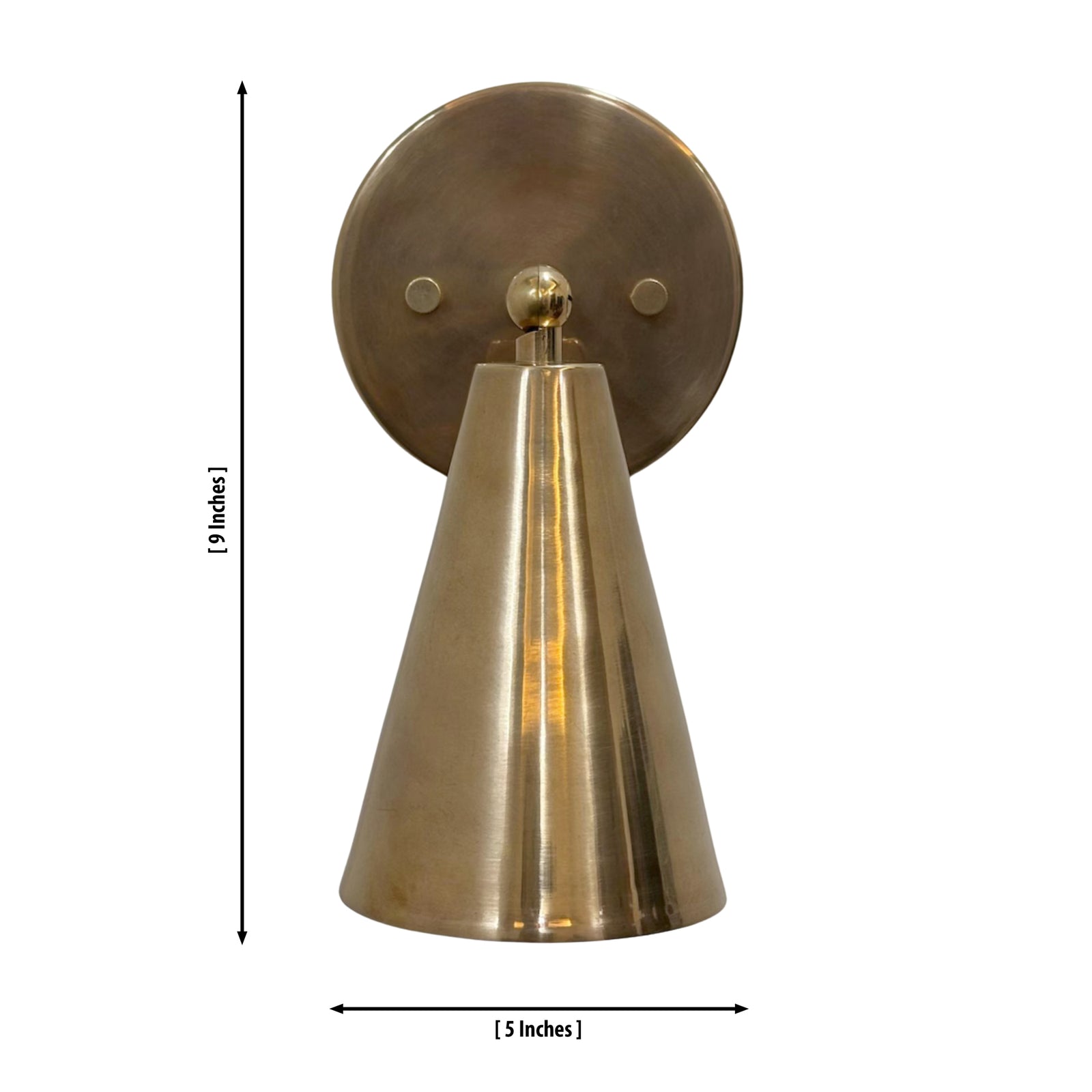Size guide for Milan Adjustable Cone Wall Sconce – 1 Light – 9 Inch – Model 32708