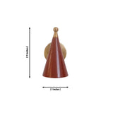 Dimension drawing of the Milan Curved Arm Cone Wall Sconce measuring 9 inches in height and 5 inches in width.