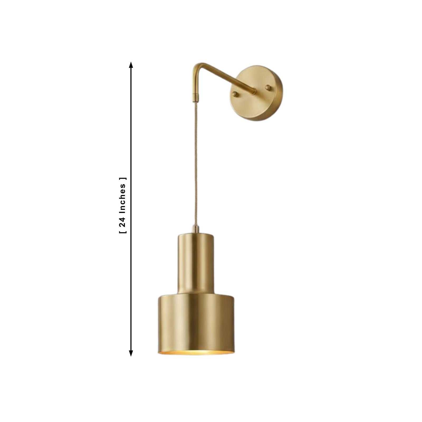 Size guide for Milan Pulley Cylinder Wall Sconce – 1 Light – 24 Inch – Model 32801