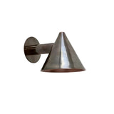 Front view of the Milan Tapered Cone Wall Sconce showcasing its minimalist tapered cone shade with warm copper interior and modern wall-mounted design.