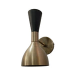 Front view of the Orion Modern Dual Cone Wall Sconce featuring opposing tapered cone shades with a sculptural modern silhouette.