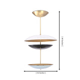 Palermo Tiered Saucer Chandelier dimension image showing 24 inch width and 40 inch overall height.