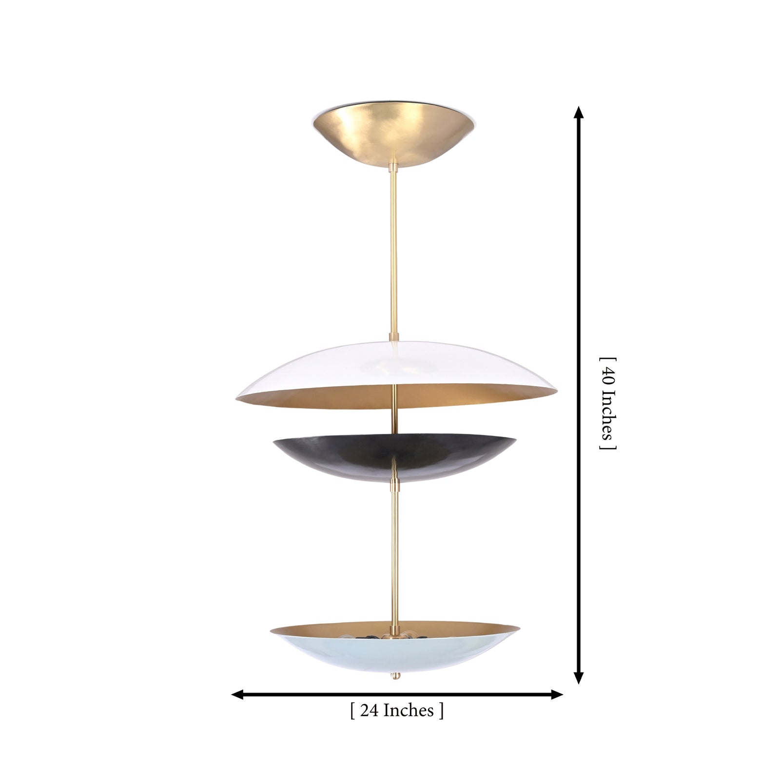 Size guide for Palermo Tiered Saucer Chandelier – 10 Lights – 24 Inch – Model 32392