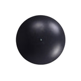 Top view of Rome Disc semi-flush light showing the smooth rounded black shade and decorative center accent.