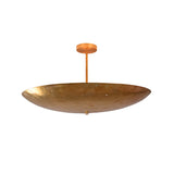 Siena Single Disc Chandelier with wide shallow bowl shade and clean sculptural ceiling-mounted design.