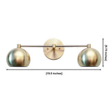 Sloane double dome wall sconce dimensions showing 19.5 inch width and 6.75 inch height – Model 32811