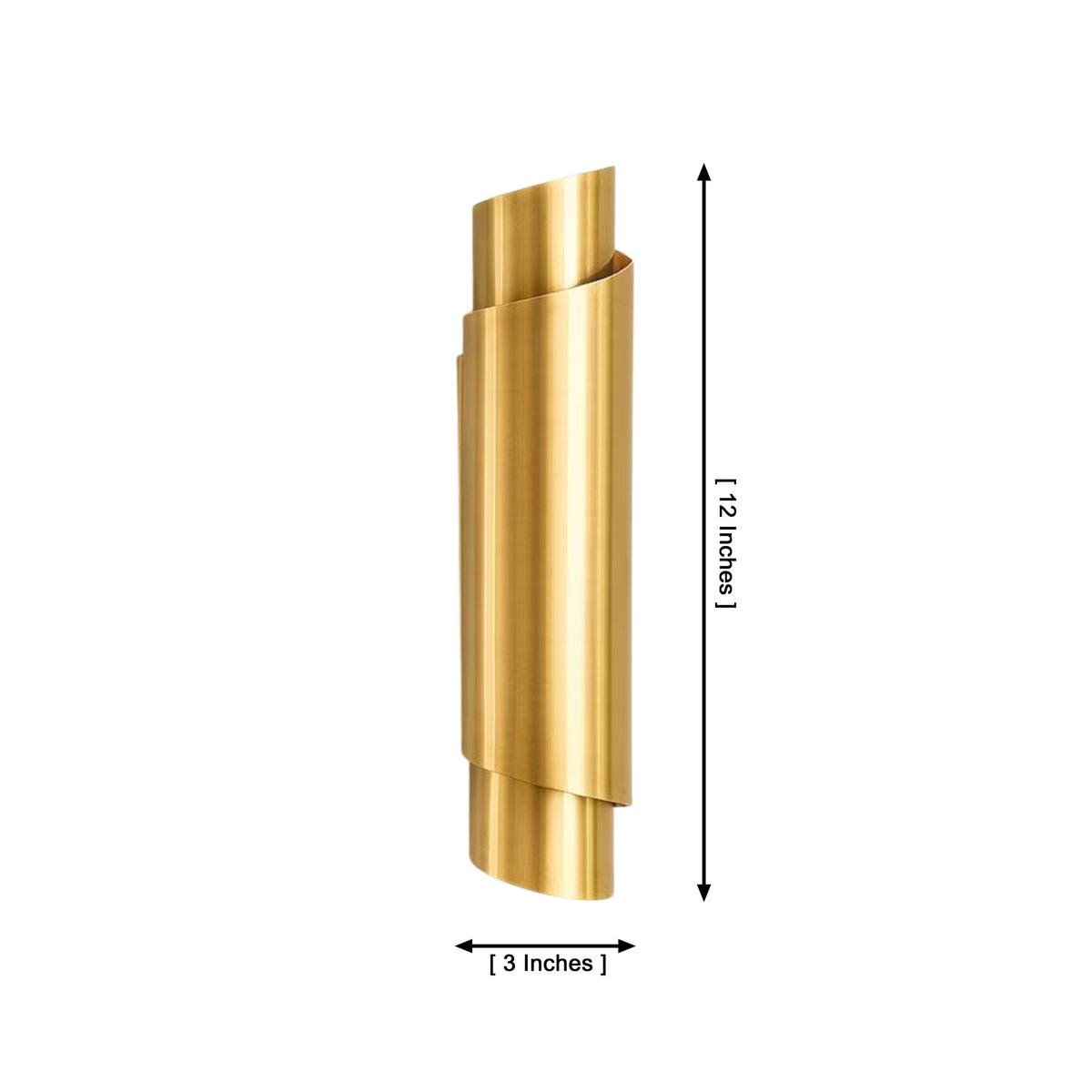 Sloane sculptural wall sconce dimensions showing 12 inch height and 3 inch width – Model 32758