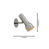 Torino Modern Adjustable Wall Spotlight dimensional illustration showing 7-inch projection and 7.5-inch overall height.