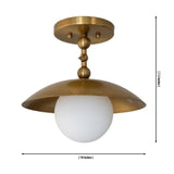 Verona adjustable dome globe flush mount dimensions showing 10 inch width and 7.5 inch height, Model 33162.