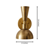 Verona 2-light brass wall sconce dimensions showing 10 inch height and 5 inch width – Model 32829