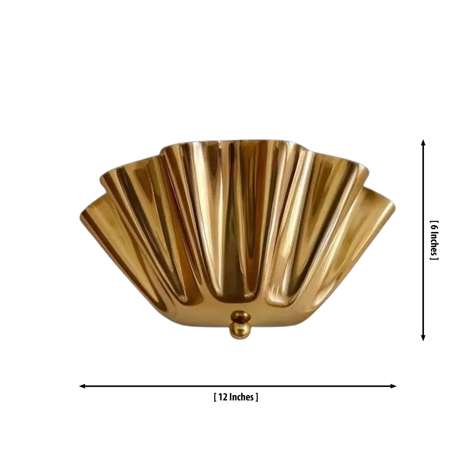 Size guide for Verona Fluted Flower Wall Light – 12 Inch – Model 32724