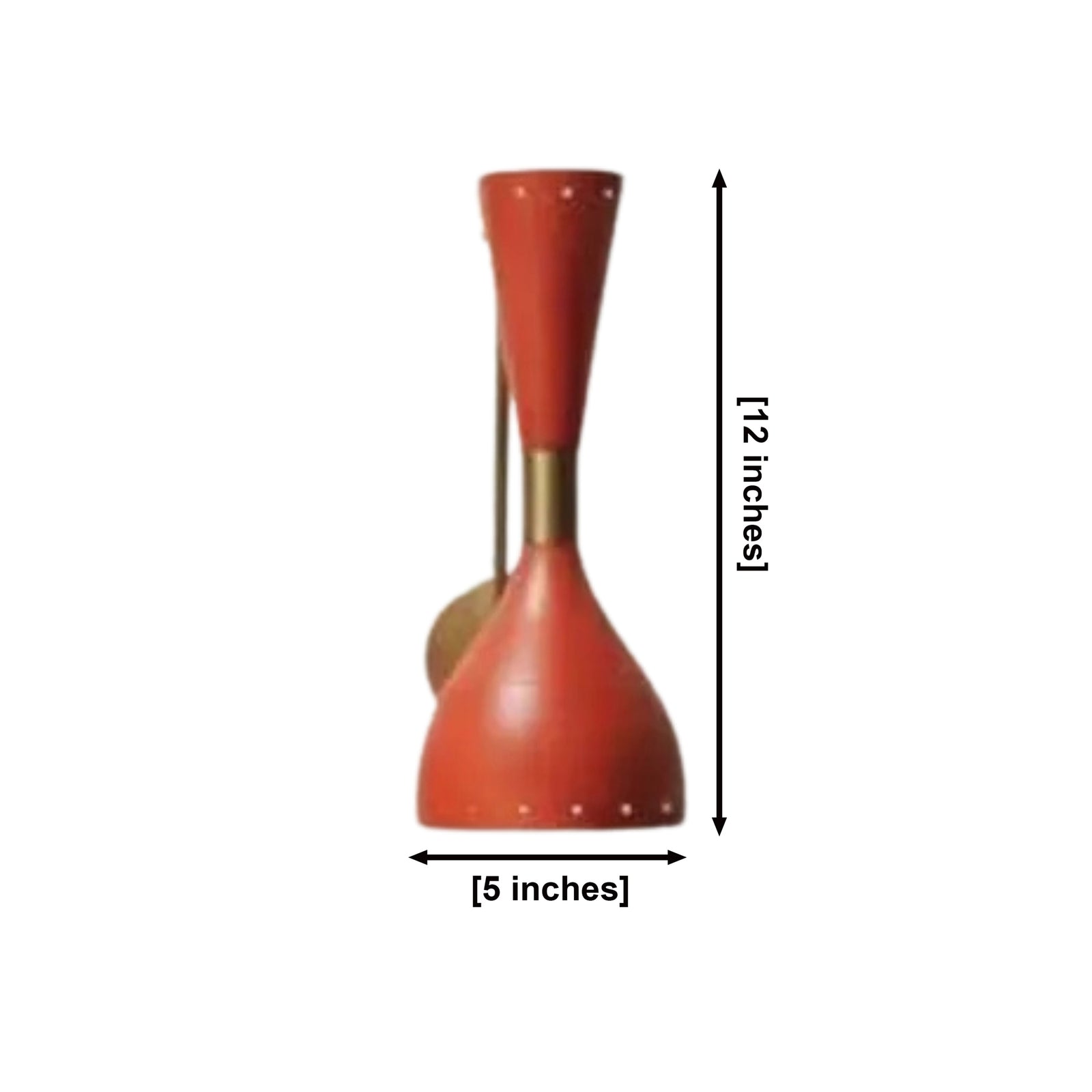 Size guide for Verona Hourglass Swing Arm Wall Sconce – 1 Light – 12 Inch – Model 32813