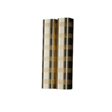 Angled product view of Verona perforated twin cylinder wall sconce in polished brass finish