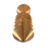 Verona Stacked Cone Pendant bottom angle view showing stacked cone shade layers and sculptural form.