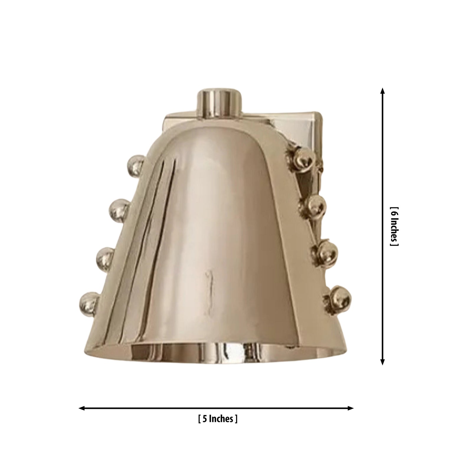 Size guide for Verona Studded Cone Wall Sconce – 1 Light – 9 Inch – Model 32725