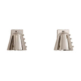 Pair of Verona Studded Cone Wall Sconces displayed side by side, highlighting the symmetrical tapered cone silhouette and decorative stud accents.