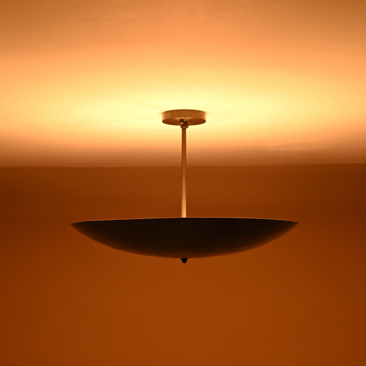 Ambient brass ceiling uplight – handcrafted minimalist 5-light design