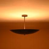 Ambient brass ceiling uplight – handcrafted minimalist 5-light design