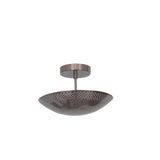 Aurora perforated bowl chandelier 6 light Model 62010 – front view with shallow perforated metal shade