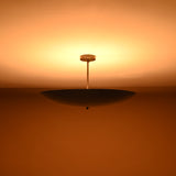 Modern 5-light bowl brass ceiling light front view – handmade semi flushmount by Brass Leaf Studio