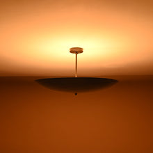 Modern 5-light bowl brass ceiling light front view – handmade semi flushmount by Brass Leaf Studio