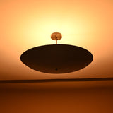 Elegant blackened brass bowl ceiling light side angle – modern handcrafted 5-light design