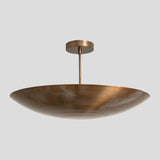Handmade brass bowl chandelier – minimalist ceiling pendant with brushed finish and warm ambient glow