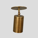 Modern solid brass ceiling flush mount spotlight with cylindrical design and adjustable swivel