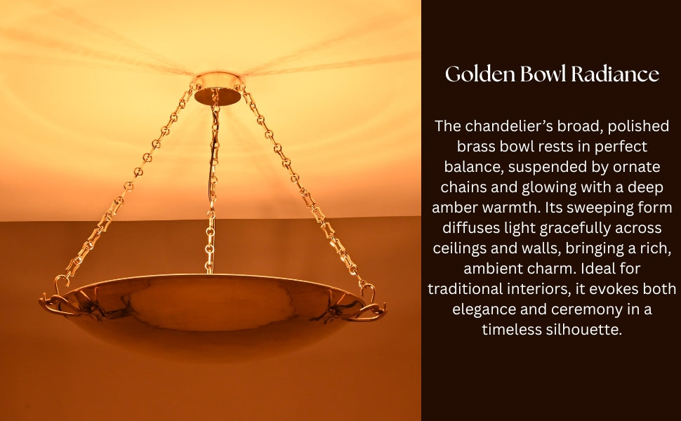 Close-up of twin swan-neck sculpted brass handles on suspended chandelier, hand-finished elegance