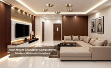 Ambient Brass Chandelier – Top View with Warm Glow