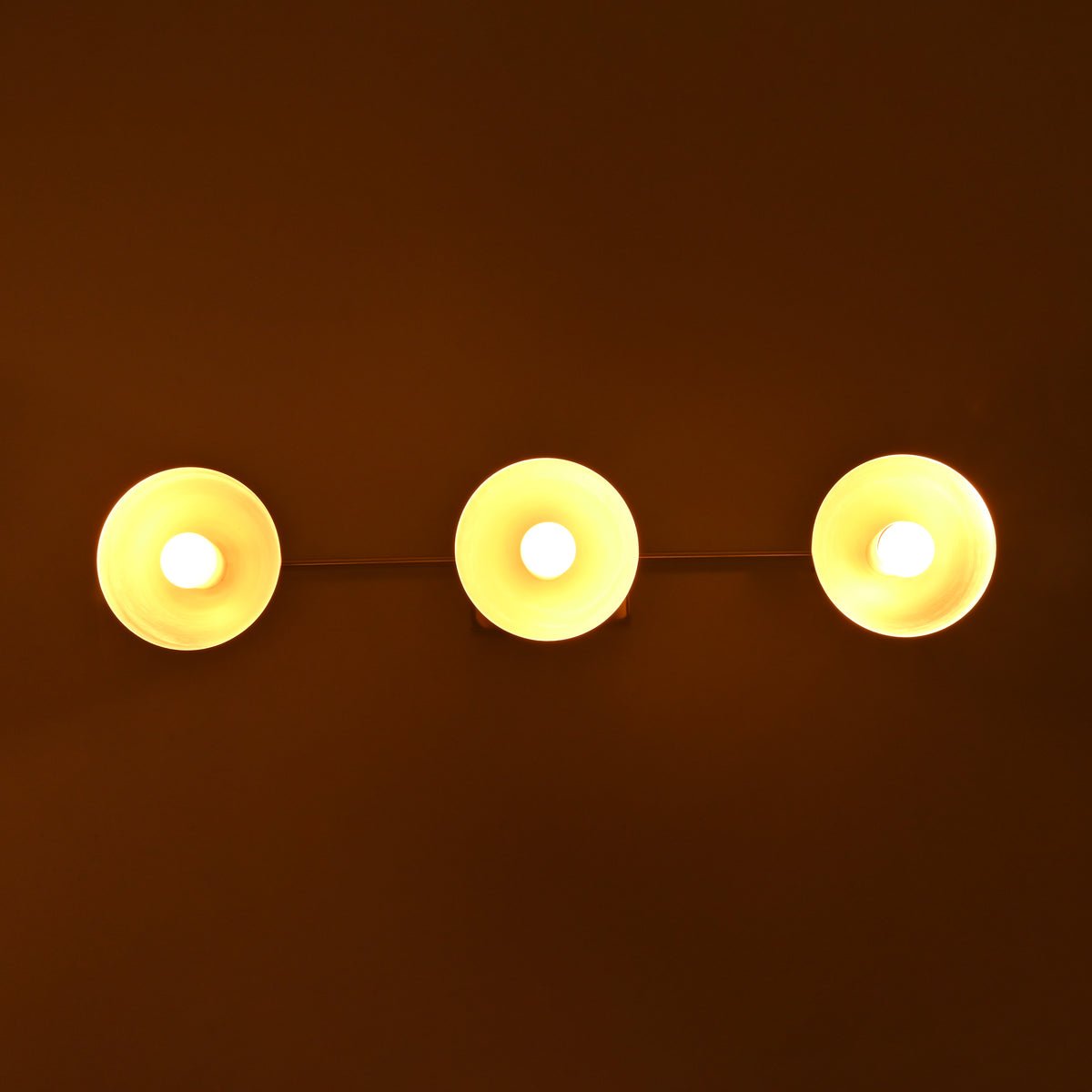 Custom brass wall sconce dimension view showing 29 inch width and 6 inch height for size reference