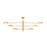 Brass Leaf Studio Athens chandelier with solid brass construction and modern architectural design