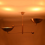 Brass Leaf Studio Oslo chandelier with solid brass construction for living room, bedroom, and dining spaces