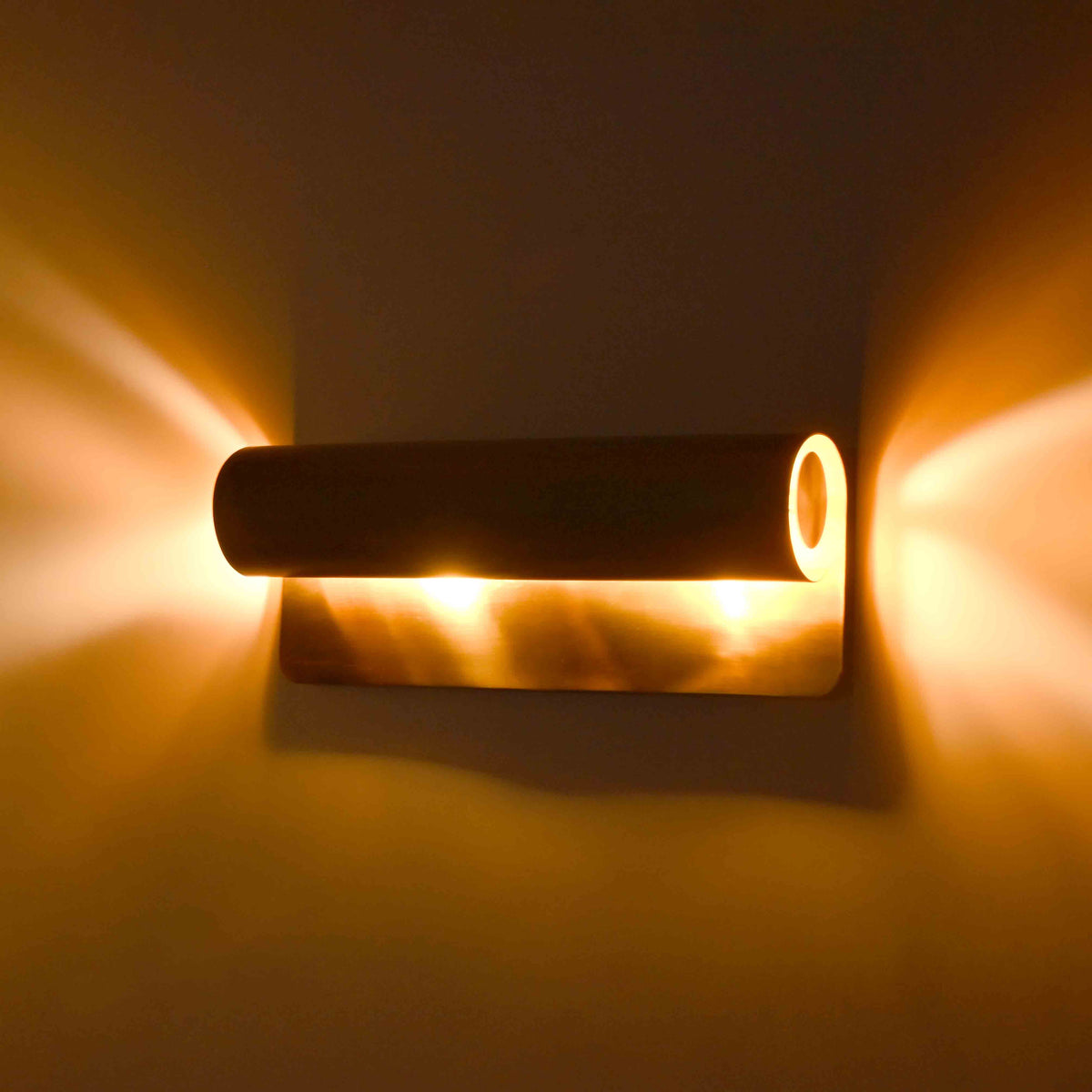 Brass Patina wall sconce dimension view showing 15.5 inch width and 6.5 inch height