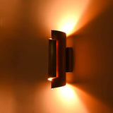 Brass ribbon wall sconce dimension view showing 31 inch height and 4 inch width