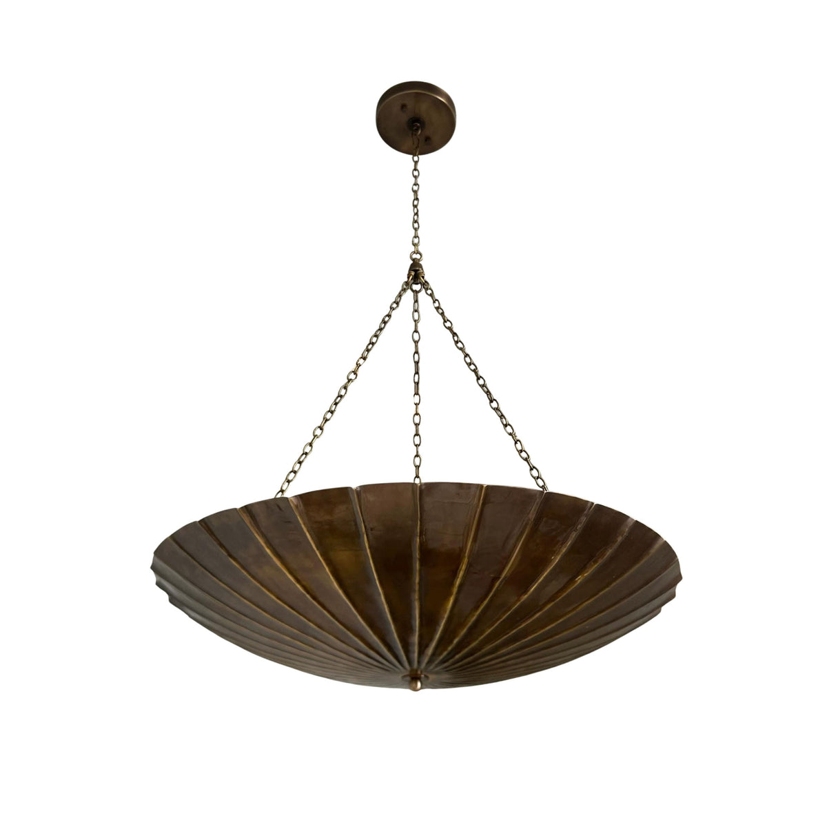 Cambria Modern Fluted Bowl Chandelier decorative ribbed bowl pendant for modern interiors