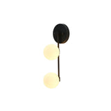 Contemporary dual globe wall sconce designed for bathroom vanity, dressing area, bedroom, hallway, and entryway lighting