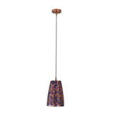 Custom single pendant light dimension view showing 53 inch overall height and 9 inch shade width