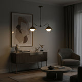 Dual G9 pendant light designed for dining rooms, kitchen islands, bedrooms, and modern living spaces