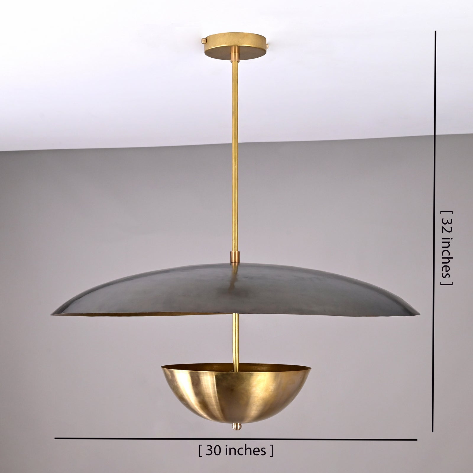 Size guide for Barcelona Discus  -  Uplifting Mid-century Chandelier - 3 Lights - 32466
