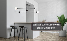 Modern chandelier enhancing a luxe minimalist seating area