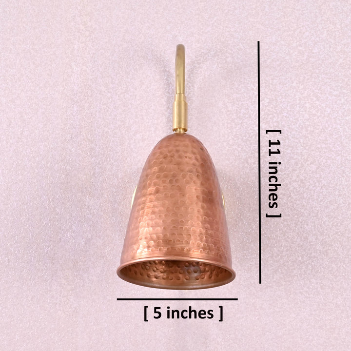 Copper and brass hammered wall sconce dimensions – 11 inch height x 5 inch width
