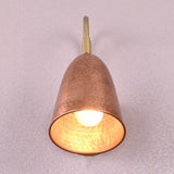 Handmade hammered copper wall sconce with brass mount – modern artisan wall lighting