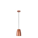Close-up detail of the Hudson Hammered Copper Bell Pendant Light highlighting the handcrafted hammered copper texture.