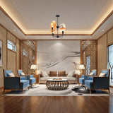 8-Light Full Brass Geometric Chandelier – Custom Modern Ceiling Pendant with Sculptural Bowl Shades |  - 32331