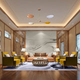 4-Light Uplight Brass Chandelier – Custom Mid-Century Modern Sculptural Ceiling Light |  & Handmade - 32304