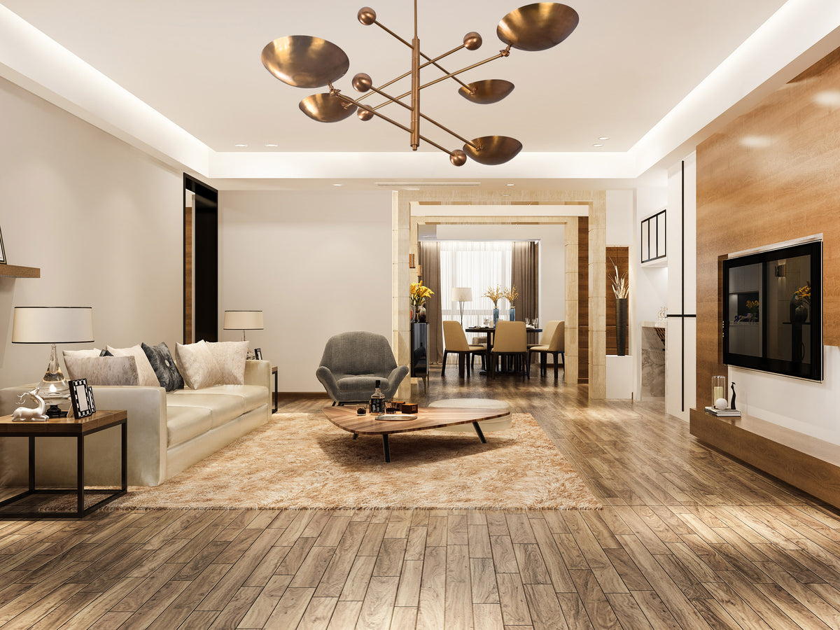 5-Light Uplight Brass Chandelier – Custom Handmade Mid-Century Modern Sculptural Ceiling Light |  - 32338