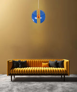 Handcrafted Modern Brass Orb Chandelier | Custom Finishes Mid-Century Contemporary Pendant Light - 32299