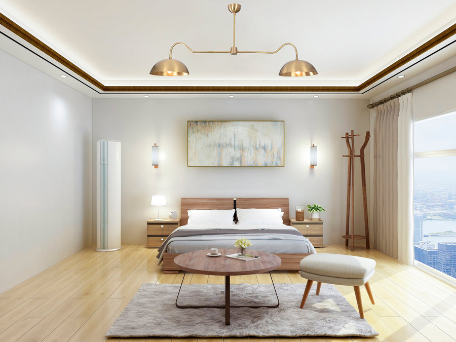 Lisbon Discusid-century Chandelier - 2 Lights - 32327